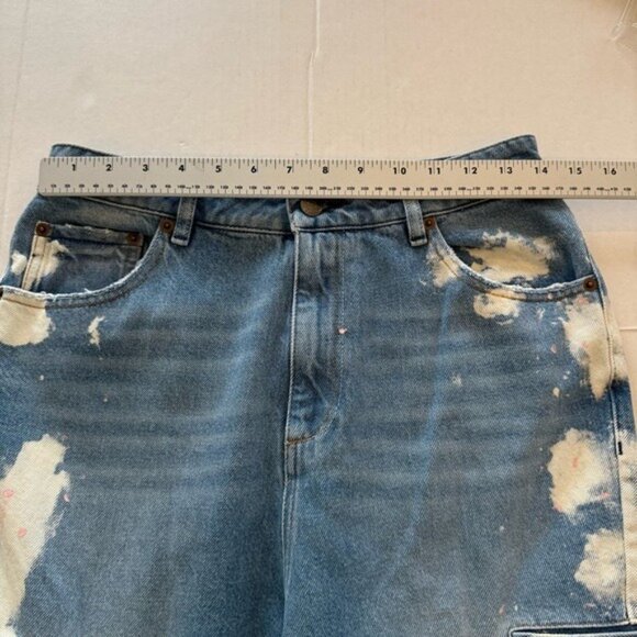 SER.O.YA Veronica Jogger Jeans in Olympic Bleach Drop Crotch Cargo Size 26 NWT - Picture 13 of 15